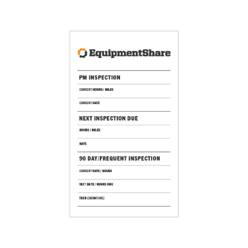 PM Inspection Decal 3.5"x6"