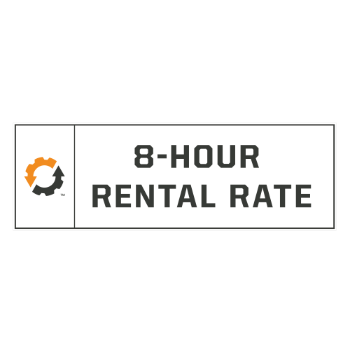 8Hr. Rental Rate Decal 12"x4"
