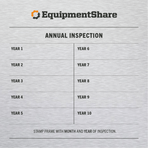 Annual Inspection Label 4"x4" - 100 piece sets