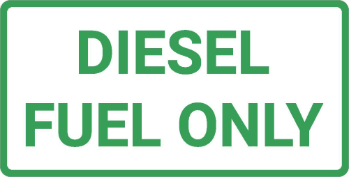 Diesel Fuel Only 6"x3"