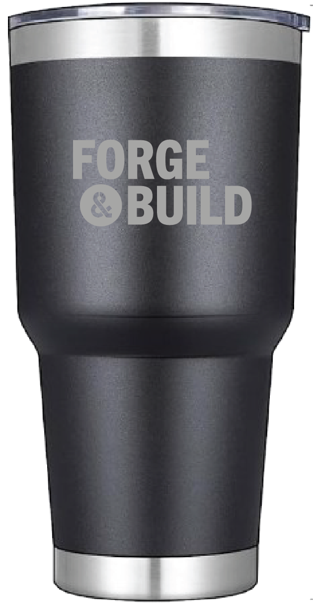 Forge & Build 30oz. Laser Engraved Stainless Steel Vacuum Tumbler