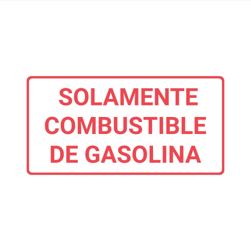 Spanish Version - Unleaded Fuel Only Decal 6" x 3"
