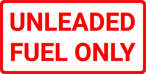 Unleaded Fuel Only 6"x3"